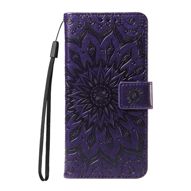Custodia per telefono in pelle con motivo a girasole in rilievo., For Galaxy S26 Ultra 5G, For Galaxy S26 5G, For Galaxy S25 FE 5G