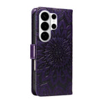 Custodia per telefono in pelle con motivo a girasole in rilievo., For Galaxy S26 Ultra 5G, For Galaxy S26 5G, For Galaxy S25 FE 5G