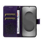 Custodia per telefono in pelle con motivo a girasole in rilievo., For Galaxy S26 Ultra 5G, For Galaxy S26 5G, For Galaxy S25 FE 5G