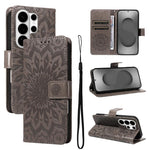 Custodia per telefono in pelle con motivo a girasole in rilievo., For Galaxy S26 Ultra 5G, For Galaxy S26 5G, For Galaxy S25 FE 5G