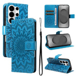 Custodia per telefono in pelle con motivo a girasole in rilievo., For Galaxy S26 Ultra 5G, For Galaxy S26 5G, For Galaxy S25 FE 5G