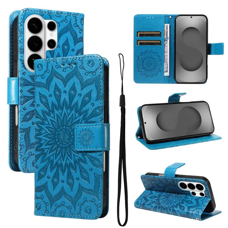 Custodia per telefono in pelle con motivo a girasole in rilievo., For Galaxy S26 Ultra 5G, For Galaxy S26 5G, For Galaxy S25 FE 5G