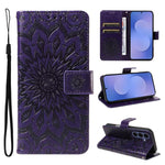 Custodia per telefono in pelle con motivo a girasole in rilievo., For Galaxy S26 FE 5G, For Galaxy S26+ 5G, For Galaxy S26 Edge 5G