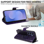 Custodia per telefono in pelle con motivo a girasole in rilievo., For Galaxy S26 FE 5G, For Galaxy S26+ 5G, For Galaxy S26 Edge 5G
