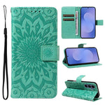 Custodia per telefono in pelle con motivo a girasole in rilievo., For Galaxy S26 FE 5G, For Galaxy S26+ 5G, For Galaxy S26 Edge 5G