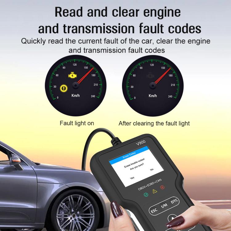 Strumento di diagnosi per motore e trasmissione auto V900, rilevatore di guasti auto, V900