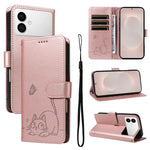 Adorabile custodia per telefono in pelle con motivo a rilievo di gatti., For Galaxy S26 FE 5G, For Galaxy S26+ 5G, For Galaxy S26 Edge 5G, For Galaxy S26 Ultra 5G