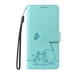Adorabile custodia per telefono in pelle con motivo a rilievo di gatti., For Galaxy S26 5G, For Galaxy S25 FE 5G