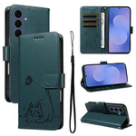 Adorabile custodia per telefono in pelle con motivo a rilievo di gatti., For Galaxy S26 FE 5G, For Galaxy S26+ 5G, For Galaxy S26 Edge 5G, For Galaxy S26 Ultra 5G