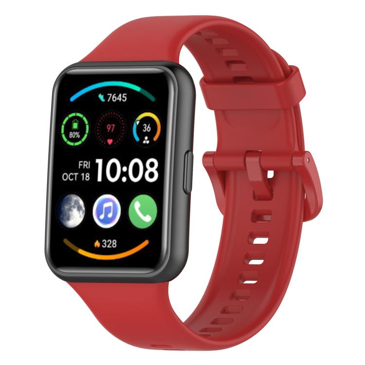 Cinturino per orologio xDfind in silicone tinta unita a sgancio rapido, For Huawei Watch Fit 2