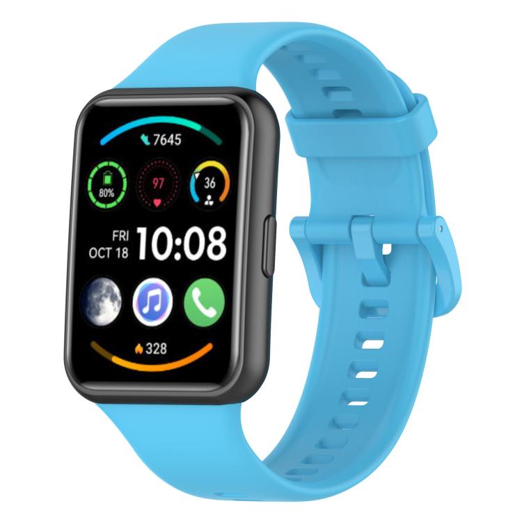 Cinturino per orologio xDfind in silicone tinta unita a sgancio rapido, For Huawei Watch Fit 2