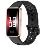 Cinturino per orologio in silicone traspirante con fori xDfind, For Huawei Band 10 / 9 / 8
