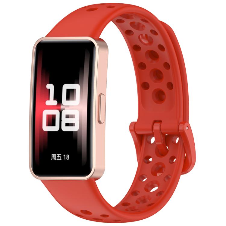 Cinturino per orologio in silicone traspirante con fori xDfind, For Huawei Band 10 / 9 / 8