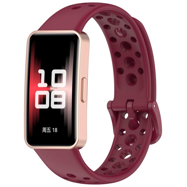 Cinturino per orologio in silicone traspirante con fori xDfind, For Huawei Band 10 / 9 / 8