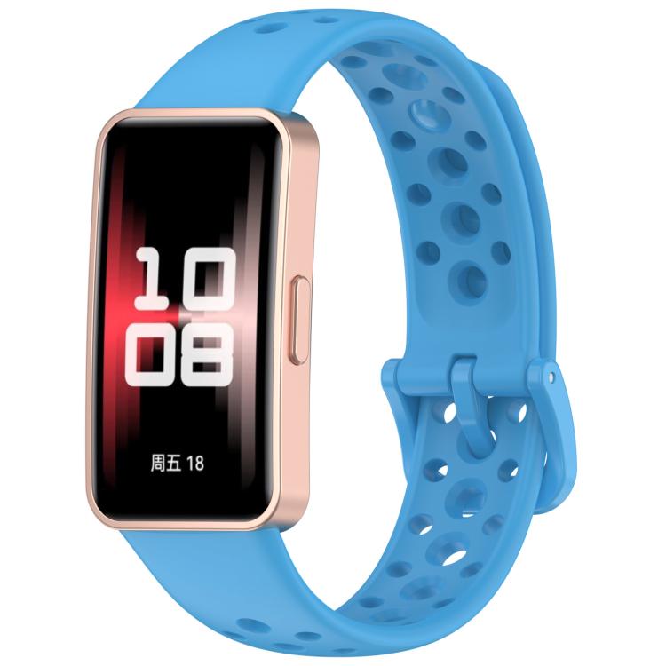 Cinturino per orologio in silicone traspirante con fori xDfind, For Huawei Band 10 / 9 / 8
