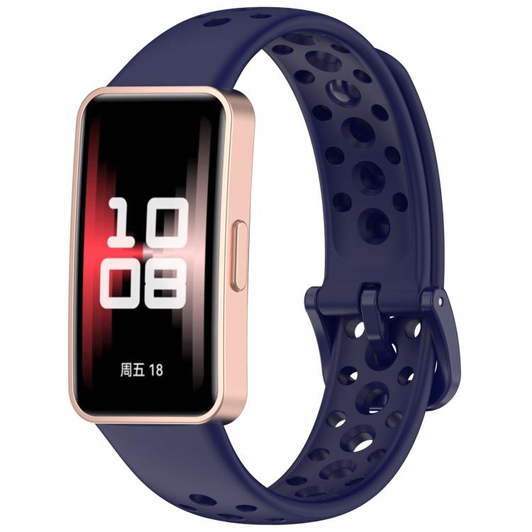 Cinturino per orologio in silicone traspirante con fori xDfind, For Huawei Band 10 / 9 / 8