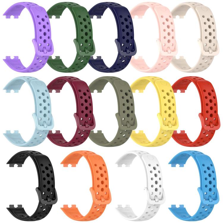 Cinturino per orologio in silicone traspirante con fori xDfind, For Huawei Band 10 / 9 / 8
