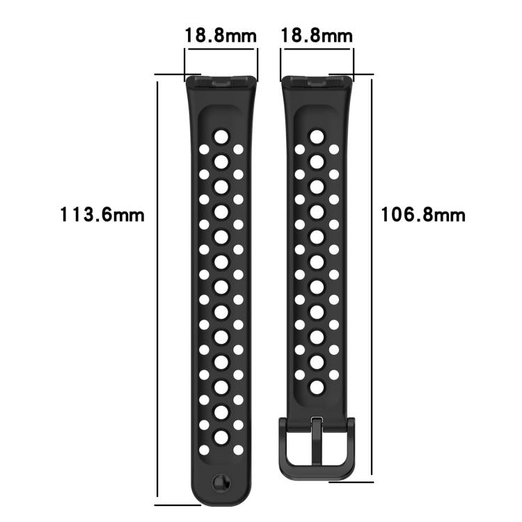 Cinturino per orologio in silicone traspirante con fori xDfind, For Huawei Band 10 / 9 / 8