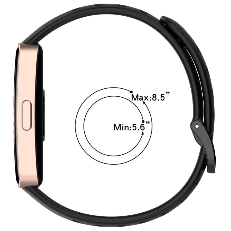 Cinturino per orologio in silicone traspirante con fori xDfind, For Huawei Band 10 / 9 / 8