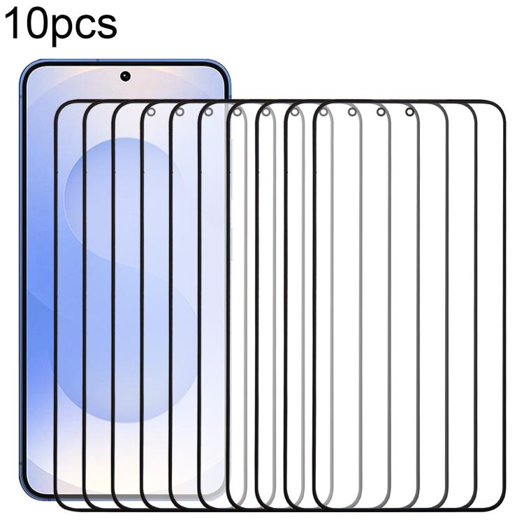 10 pezzi di lente esterna in vetro per schermo frontale con adesivo OCA otticamente trasparente, For Samsung Galaxy S25 SM-S931B, For Samsung Galaxy S25+ SM-S936B, For Samsung Galaxy M55s SM-M558B, For Samsung Galaxy F05 SM-E055F                       ...