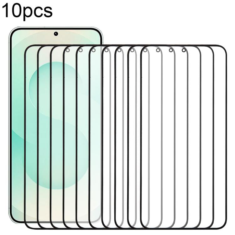 10 pezzi di lente esterna in vetro per schermo frontale con adesivo OCA otticamente trasparente, For Samsung Galaxy S25 SM-S931B, For Samsung Galaxy S25+ SM-S936B, For Samsung Galaxy M55s SM-M558B, For Samsung Galaxy F05 SM-E055F                       ...