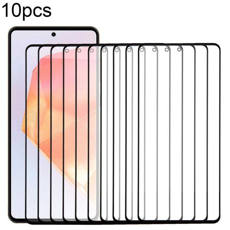 10 pezzi di lente esterna in vetro per schermo frontale con adesivo OCA otticamente trasparente, For Samsung Galaxy S25 SM-S931B, For Samsung Galaxy S25+ SM-S936B, For Samsung Galaxy M55s SM-M558B, For Samsung Galaxy F05 SM-E055F                       ...