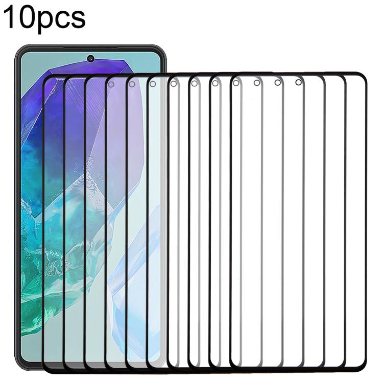 10 pezzi di lente esterna in vetro per schermo frontale con adesivo OCA otticamente trasparente, For Samsung Galaxy S25 SM-S931B, For Samsung Galaxy S25+ SM-S936B, For Samsung Galaxy M55s SM-M558B, For Samsung Galaxy F05 SM-E055F                       ...