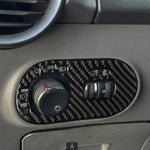 Adesivo decorativo in fibra di carbonio per interruttore fari auto per SEAT Ibiza 2003-2008, lato sinistro (guidatore), Headlight Switch, Left Driver