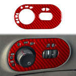 Adesivo decorativo in fibra di carbonio per interruttore fari auto per SEAT Ibiza 2003-2008, lato sinistro (guidatore), Headlight Switch, Left Driver
