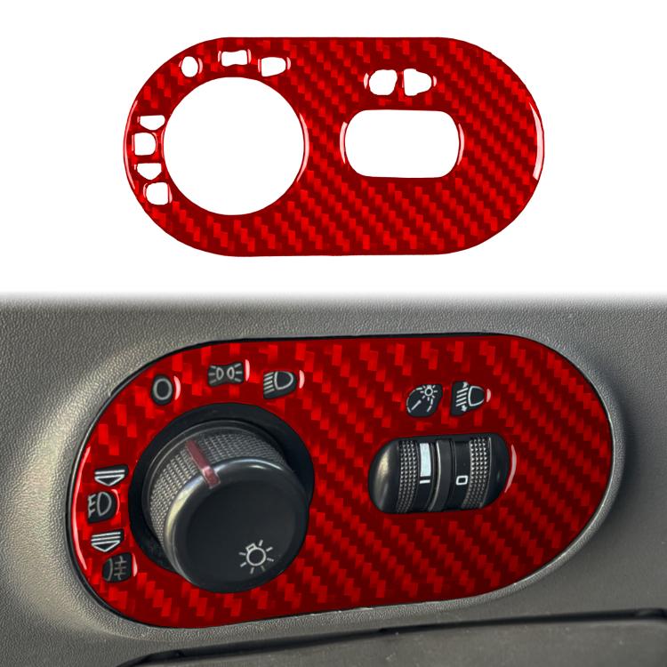 Adesivo decorativo in fibra di carbonio per interruttore fari auto per SEAT Ibiza 2003-2008, lato sinistro (guidatore), Headlight Switch, Left Driver