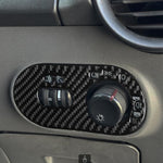 Adesivo decorativo in fibra di carbonio per interruttore fari auto per SEAT Ibiza 2003-2008, lato destro (lato guidatore)., Headlight Switch, Right Driver