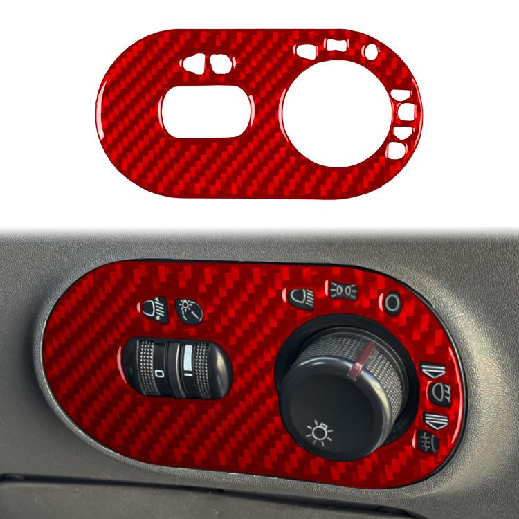 Adesivo decorativo in fibra di carbonio per interruttore fari auto per SEAT Ibiza 2003-2008, lato destro (lato guidatore)., Headlight Switch, Right Driver