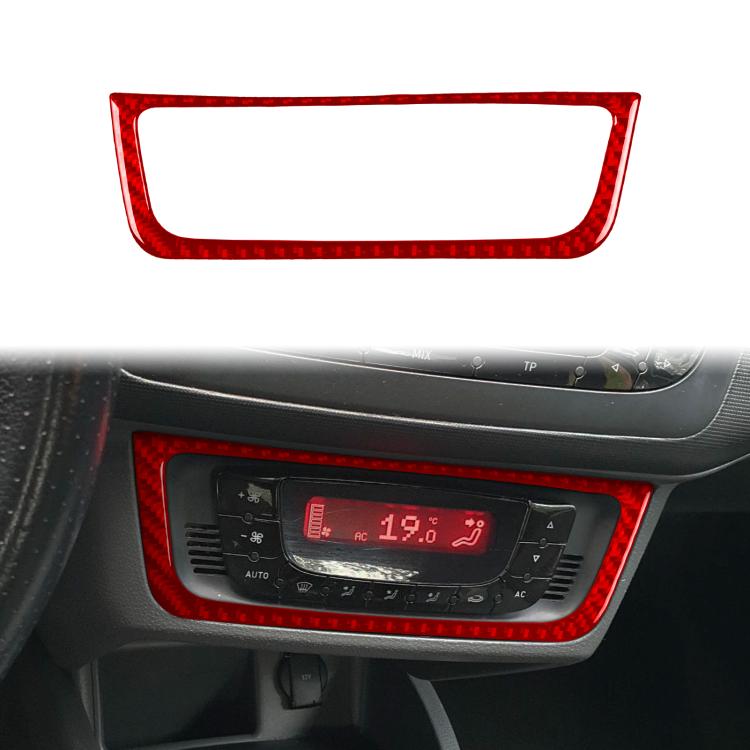 Adesivo decorativo in fibra di carbonio per pannello interruttori climatizzatore auto per SEAT Ibiza 2009-2014, lato guidatore sinistro e destro., Air Conditioner Switch Panel B