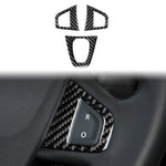 Set di 3 adesivi decorativi in fibra di carbonio per pulsanti del volante auto per Renault Fluence 2009-2017 / Megane 2008-2016, lato guidatore sinistro e destro., Steering Wheel Buttons