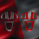 Set di 3 adesivi decorativi in fibra di carbonio per pulsanti del volante auto per Renault Fluence 2009-2017 / Megane 2008-2016, lato guidatore sinistro e destro., Steering Wheel Buttons