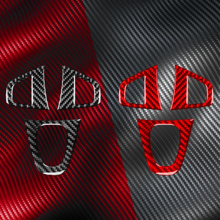 Set di 3 adesivi decorativi in fibra di carbonio per pulsanti del volante auto per Renault Fluence 2009-2017 / Megane 2008-2016, lato guidatore sinistro e destro., Steering Wheel Buttons