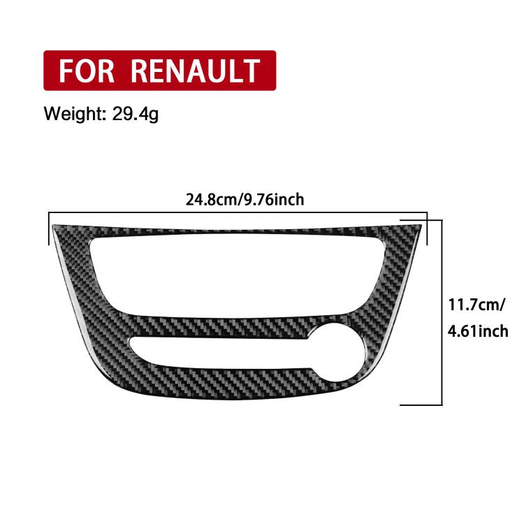 Pannello decorativo in fibra di carbonio per climatizzatore auto, compatibile con Renault Fluence 2009-2017 / Megane 2008-2016, lato guidatore (sinistro e destro)., Air Conditioner Panel A