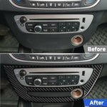 Pannello decorativo in fibra di carbonio per climatizzatore auto, compatibile con Renault Fluence 2009-2017 / Megane 2008-2016, lato guidatore (sinistro e destro)., Air Conditioner Panel A