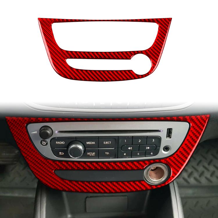 Pannello decorativo in fibra di carbonio per climatizzatore auto, compatibile con Renault Fluence 2009-2017 / Megane 2008-2016, lato guidatore (sinistro e destro)., Air Conditioner Panel A