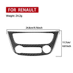 Adesivo decorativo in fibra di carbonio per pannello climatizzatore auto B per Renault Fluence 2009-2017 / Megane 2008-2016, lato guidatore sinistro e destro., Air Conditioner Panel B