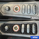 Cornice decorativa in fibra di carbonio per l'interruttore di regolazione dello specchietto retrovisore dell'auto, compatibile con SEAT Leon 2005-2012, lato guidatore (sinistro e destro)., Rear Mirror Adjustment Switch Frame