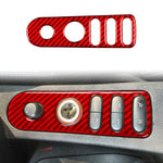 Cornice decorativa in fibra di carbonio per l'interruttore di regolazione dello specchietto retrovisore dell'auto, compatibile con SEAT Leon 2005-2012, lato guidatore (sinistro e destro)., Rear Mirror Adjustment Switch Frame