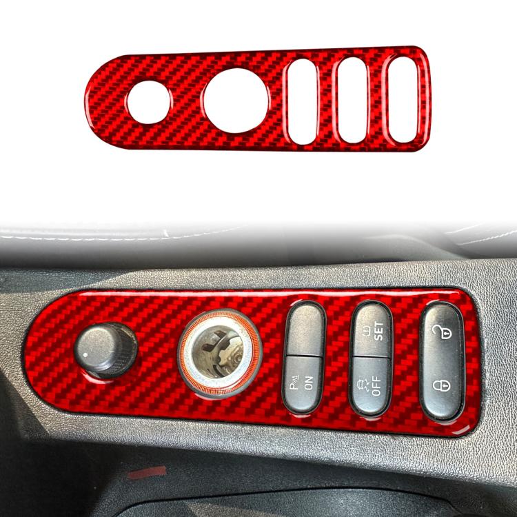 Cornice decorativa in fibra di carbonio per l'interruttore di regolazione dello specchietto retrovisore dell'auto, compatibile con SEAT Leon 2005-2012, lato guidatore (sinistro e destro)., Rear Mirror Adjustment Switch Frame