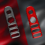 Cornice decorativa in fibra di carbonio per l'interruttore di regolazione dello specchietto retrovisore dell'auto, compatibile con SEAT Leon 2005-2012, lato guidatore (sinistro e destro)., Rear Mirror Adjustment Switch Frame