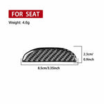 Adesivo decorativo con maniglia in fibra di carbonio per vano portaoggetti sotto il sedile del passeggero dell'auto per SEAT Leon 2005-2012, lato guidatore sinistro e destro., Passenger Seat Storage Box Handle