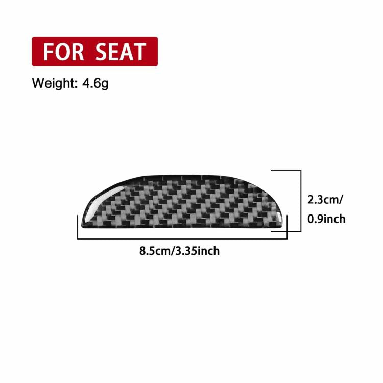 Adesivo decorativo con maniglia in fibra di carbonio per vano portaoggetti sotto il sedile del passeggero dell'auto per SEAT Leon 2005-2012, lato guidatore sinistro e destro., Passenger Seat Storage Box Handle