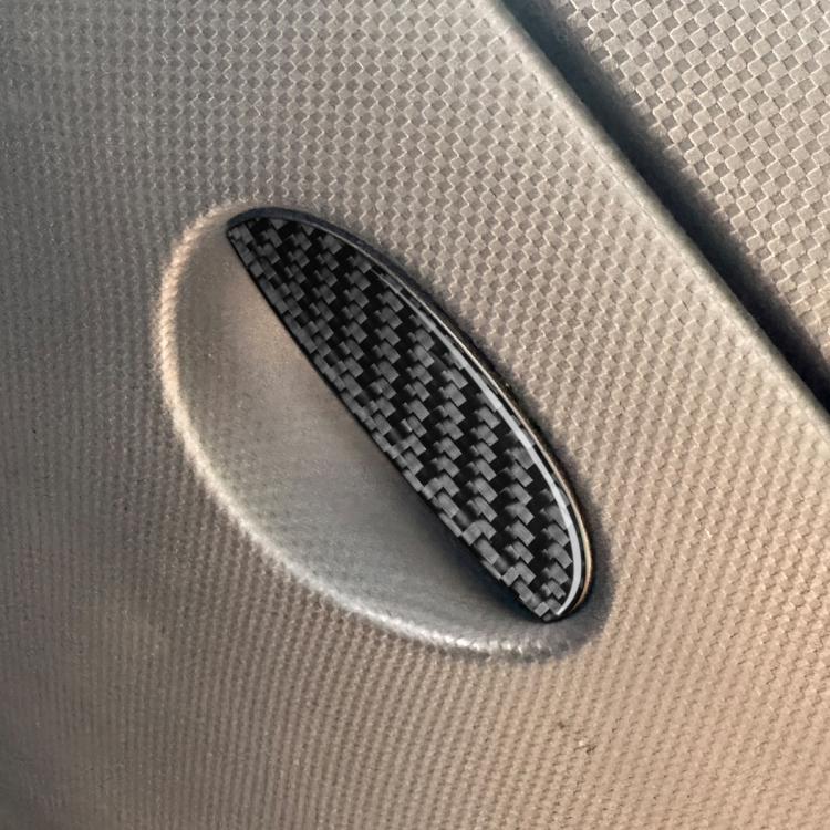 Adesivo decorativo con maniglia in fibra di carbonio per vano portaoggetti sotto il sedile del passeggero dell'auto per SEAT Leon 2005-2012, lato guidatore sinistro e destro., Passenger Seat Storage Box Handle