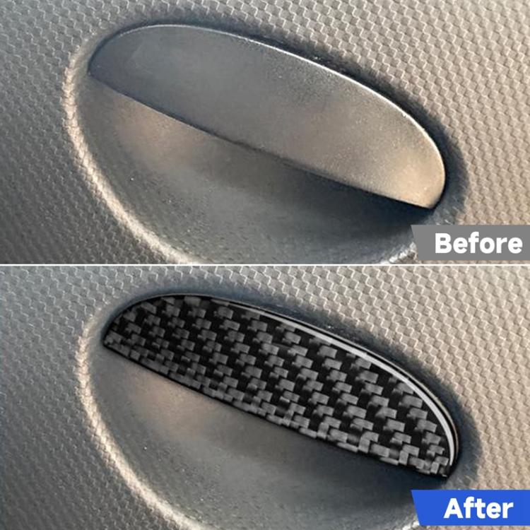 Adesivo decorativo con maniglia in fibra di carbonio per vano portaoggetti sotto il sedile del passeggero dell'auto per SEAT Leon 2005-2012, lato guidatore sinistro e destro., Passenger Seat Storage Box Handle