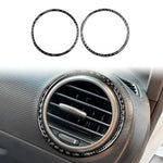 Set di 2 adesivi decorativi in fibra di carbonio per bocchette di ventilazione dell'aria condizionata dell'auto, lato sinistro e destro, per SEAT Leon 2005-2012., AC Two Sides Air Outle