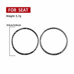 Set di 2 adesivi decorativi in fibra di carbonio per bocchette di ventilazione dell'aria condizionata dell'auto, lato sinistro e destro, per SEAT Leon 2005-2012., AC Two Sides Air Outle